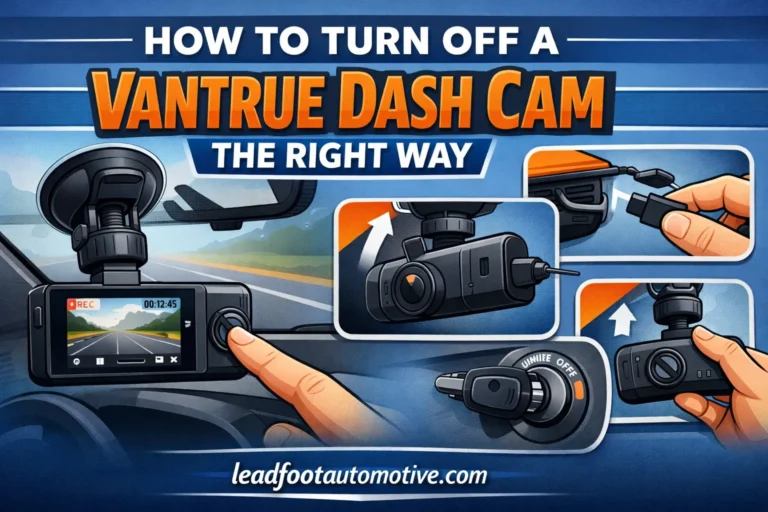 How to Turn Off a Vantrue Dash Cam the Right Way