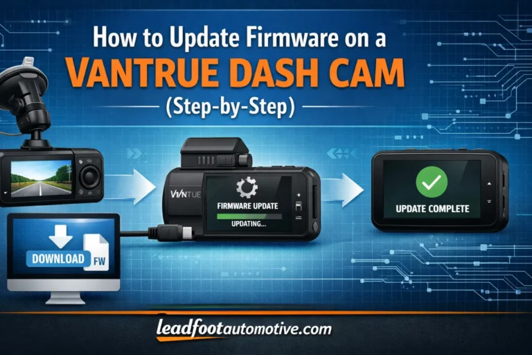 How to Update Firmware on a Vantrue Dash Cam (Step-by-Step)