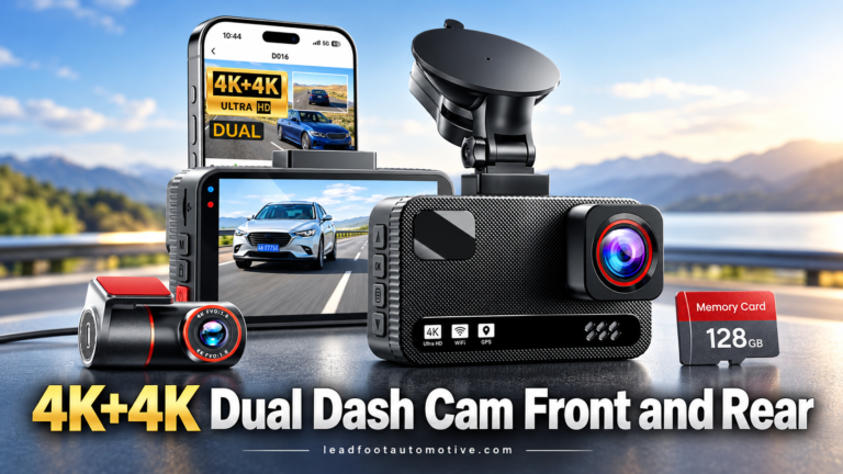 4K+4K Dual Dash Cam Front and Rear
