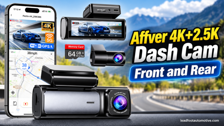 Affver 4K+2.5K Dash Cam Front and Rear