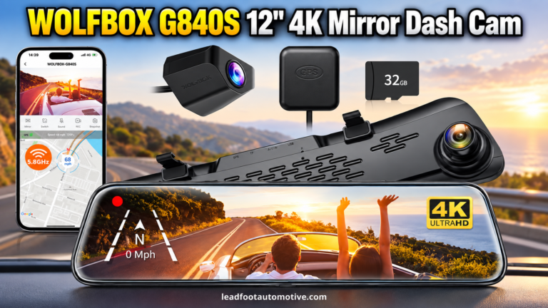 WOLFBOX G840S 12" 4K Mirror Dash Cam