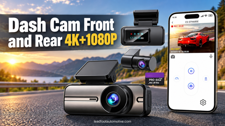 Dash Cam Front and Rear 4K+1080P