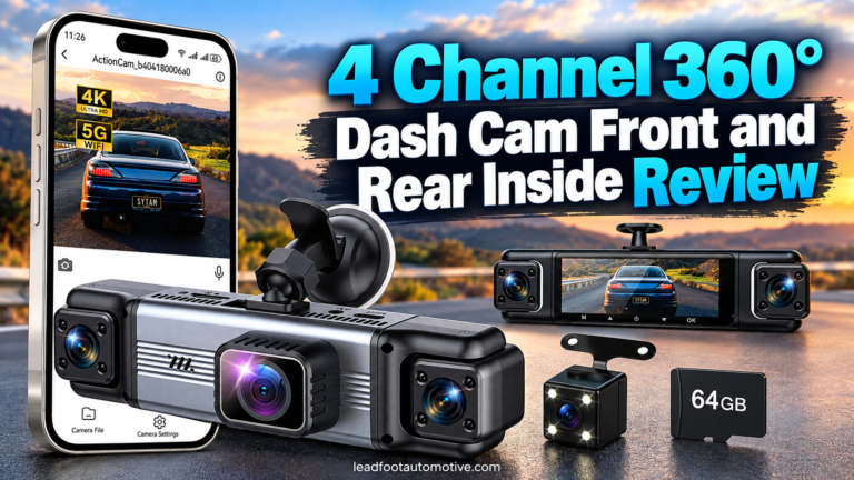 4 Channel 360° Dash Cam Front and Rear Inside Review