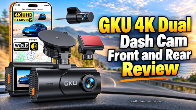 GKU 4K Dual Dash Cam Front and Rear