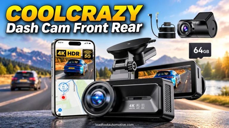 COOLCRAZY Dash Cam Front Rear