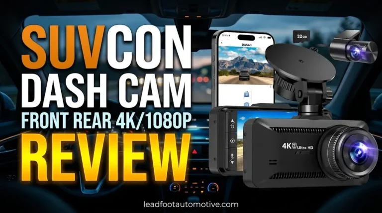 SUVCON Dash Cam Front Rear 4K1080P Review